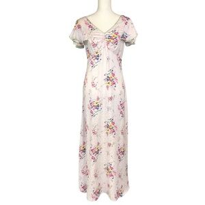 Jill Stuart flutter sleeve floral dress romantic